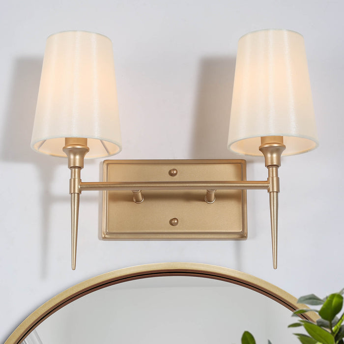 Sanant 2-Light Gold Bathroom Vanity Light