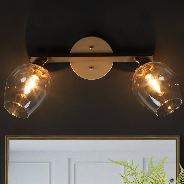 Isidore 2-Light Gold Bathroom Vanity Light