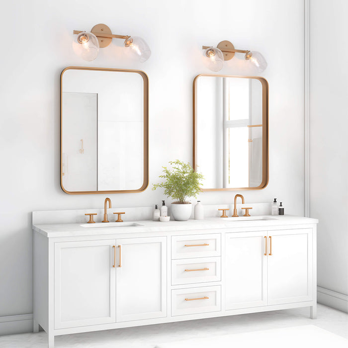 Isidore 2-Light Gold Bathroom Vanity Light