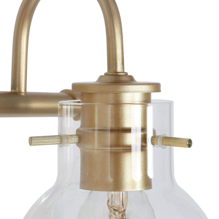Pleiara 2-Light Gold Bathroom Vanity Light