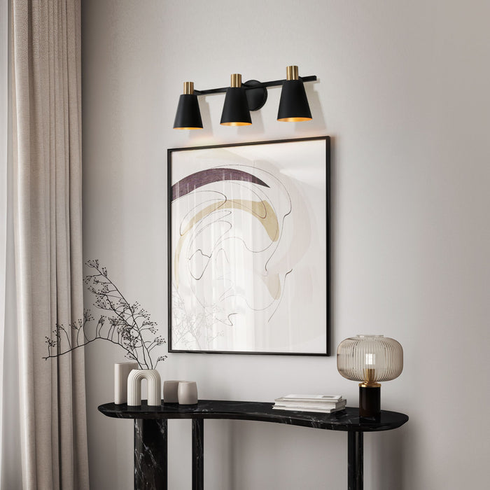 Sorlen 3-Light Gold Bathroom Vanity Light