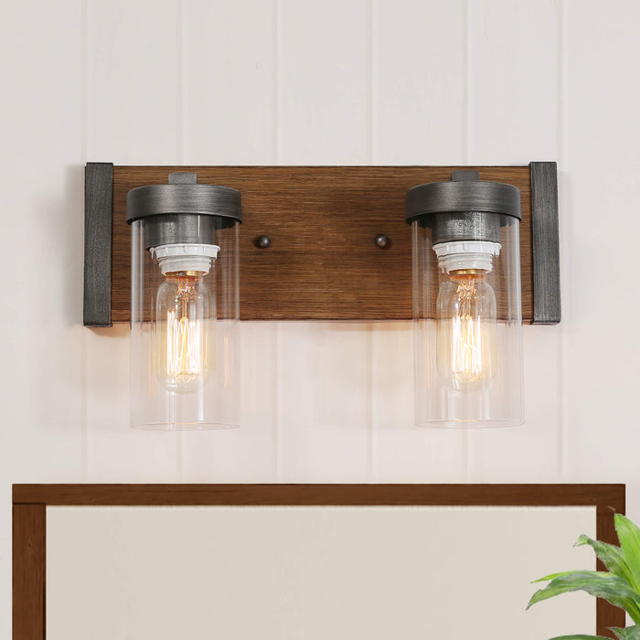 Beverly 2-Light Wood Bathroom Vanity Light
