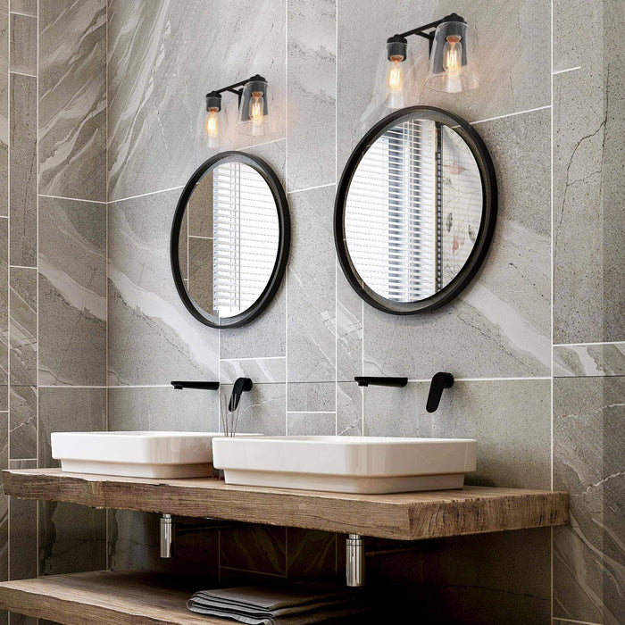 Zyrelis 2-Light Black Bathroom Vanity Light