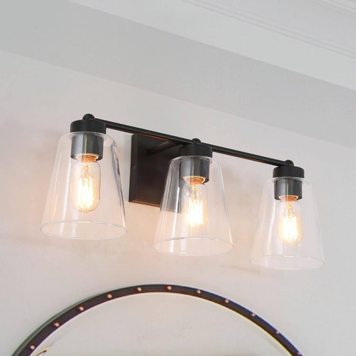 Zyrelis 3-Light Black Bathroom Vanity Light