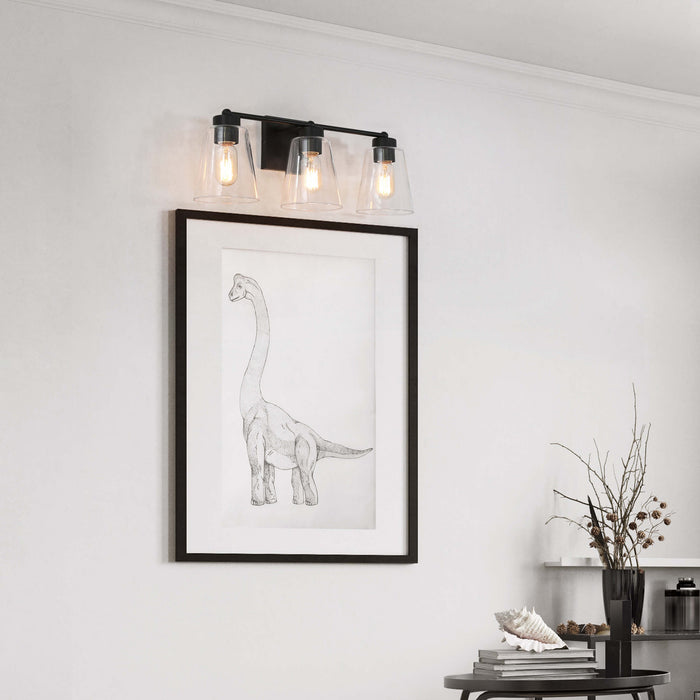 Zyrelis 3-Light Black Bathroom Vanity Light