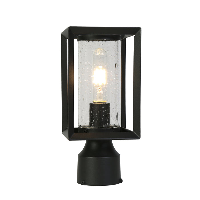 Sebelle 1-Light Black Outdoor Post Light