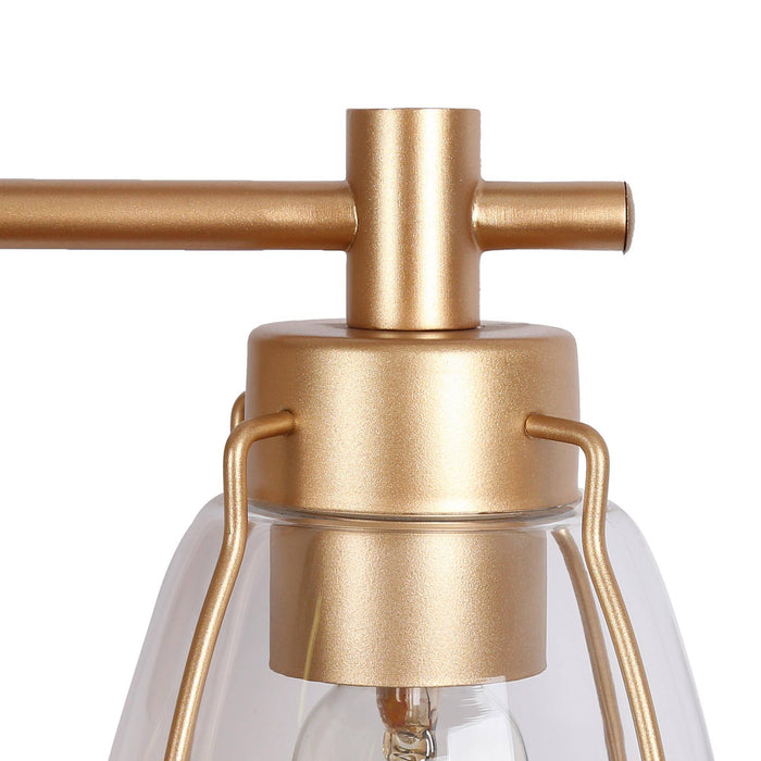 Eumiel 3-Light Gold Bathroom Vanity Light
