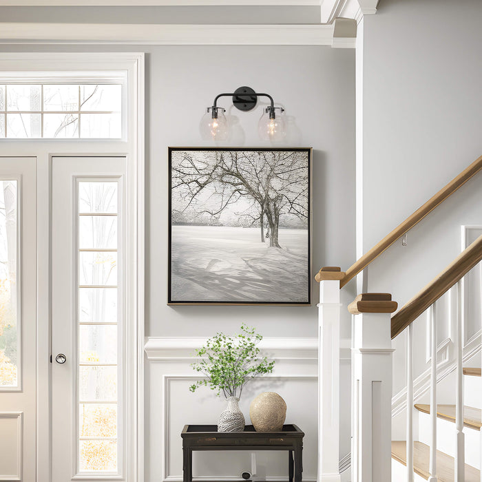 Canina 2-Light Black Bathroom Vanity Light