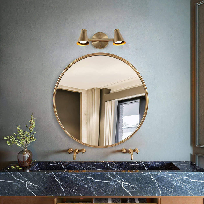 Paredy 2-Light Gold Vanity Light