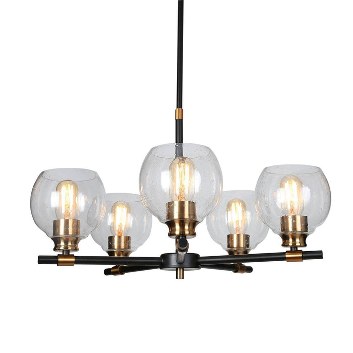 Amiry 5-Light Black and Gold Chandelier