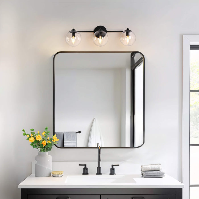 Vellic 3-Light Black Bathroom Vanity Light