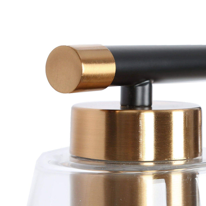 Auryne 4-Light Black and Brass Bathroom Vanity Light