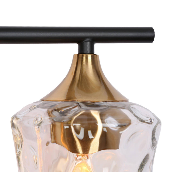 Serevo 3-Light Black And Brass Vanity Light