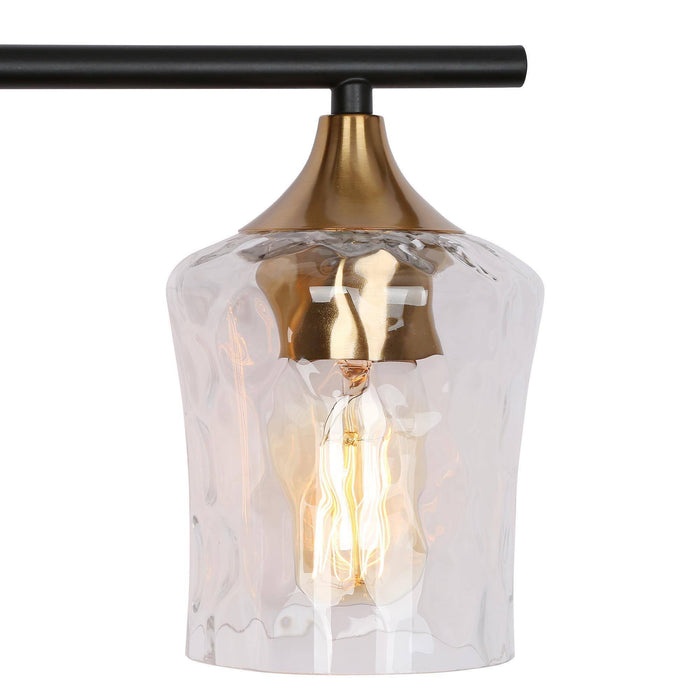 Serevo 4-Light Black And Brass Vanity Light