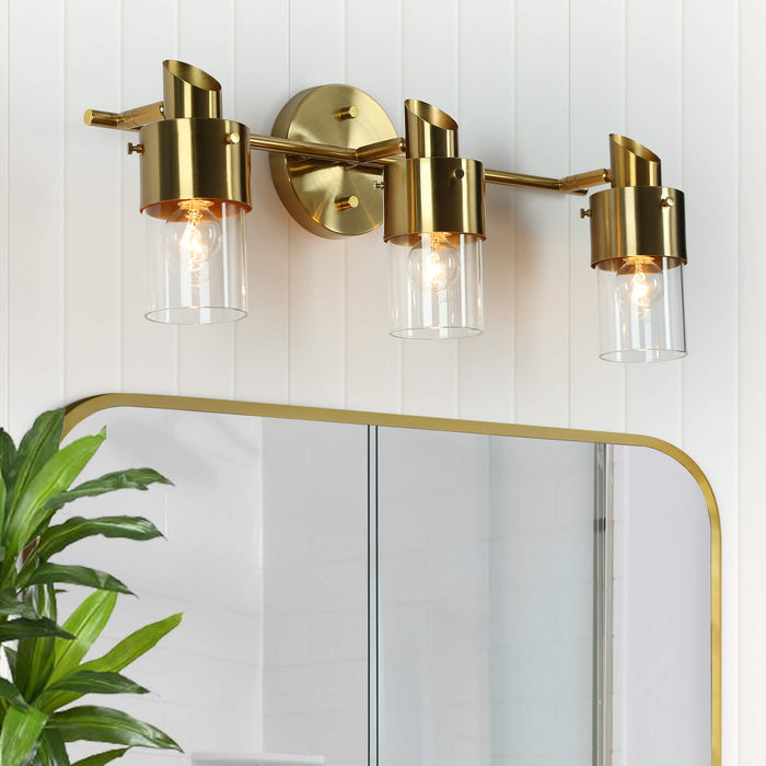 Iphige 3-Light Brass Bathroom Vanity Light