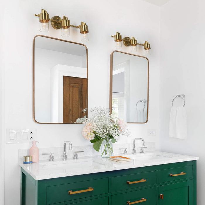 Iphige 3-Light Brass Bathroom Vanity Light