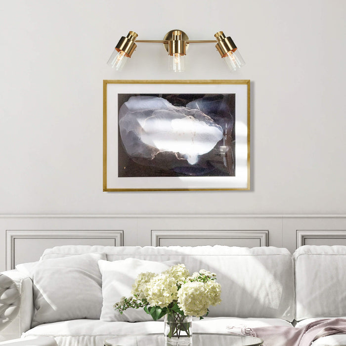 Iphige 3-Light Brass Bathroom Vanity Light