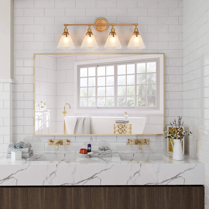 Ives 4-Light White And Gold Vanity Light