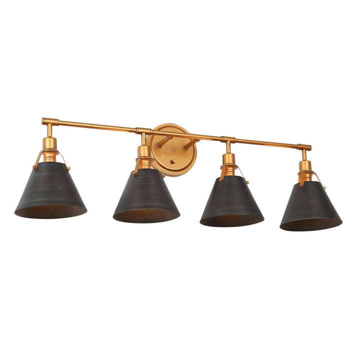 Ives 4-Light Gold Vanity Light