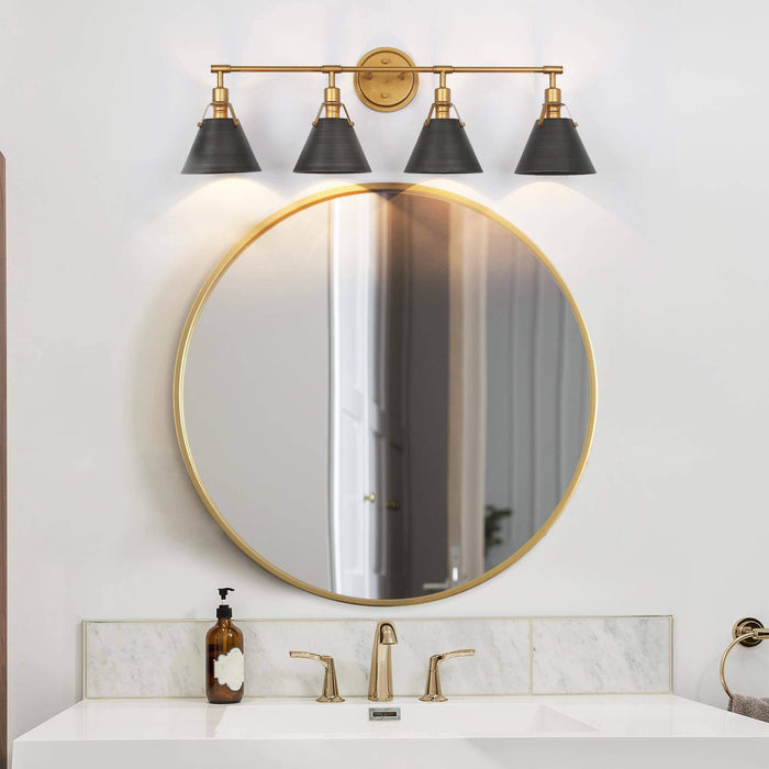 Ives 4-Light Gold Vanity Light
