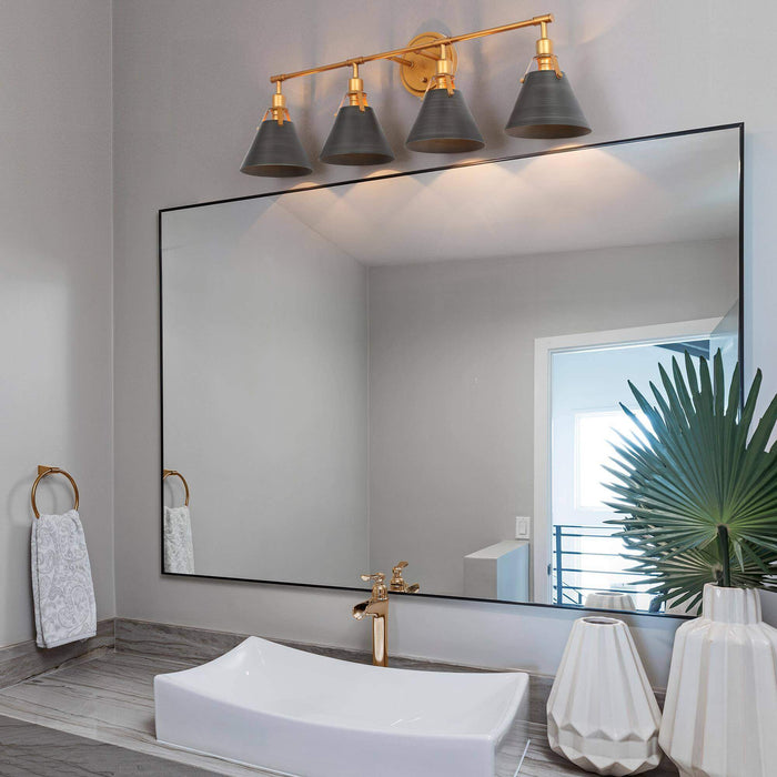 Ives 4-Light Gold Vanity Light
