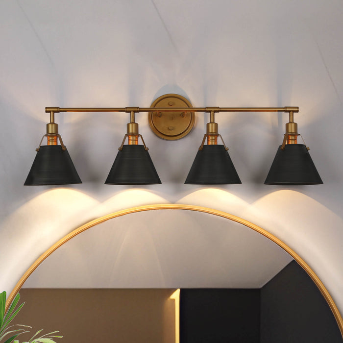 Ives 4-Light Gold Vanity Light