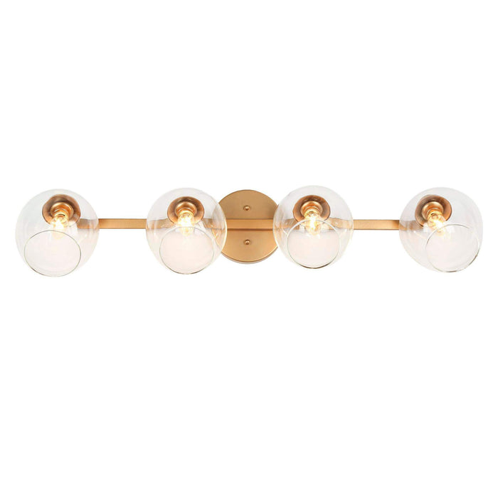 Isidore 4-Light Gold Bathroom Vanity Light