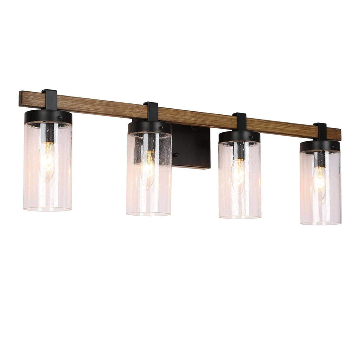 Bonnie 4-Light Wood Bathroom Vanity Light