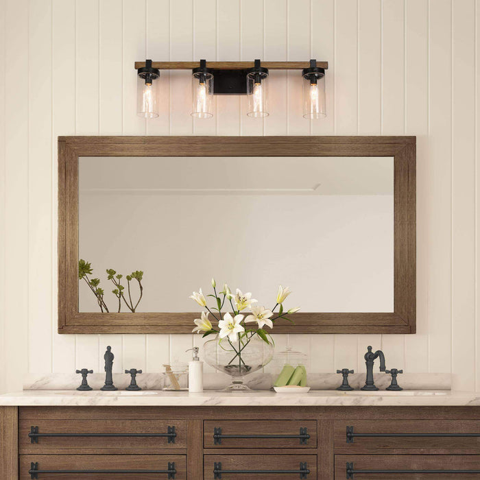 Bonnie 4-Light Wood Bathroom Vanity Light