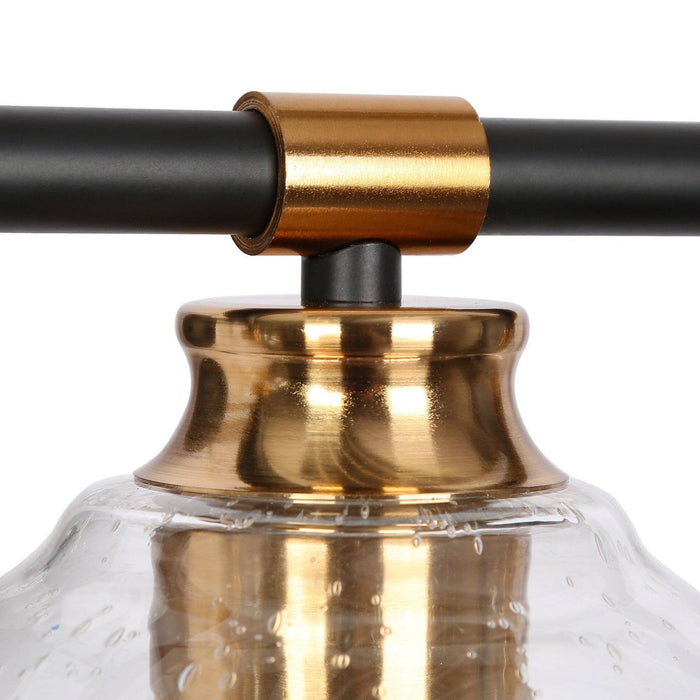 Amiry 2-Light Black and Brass Bathroom Vanity Light