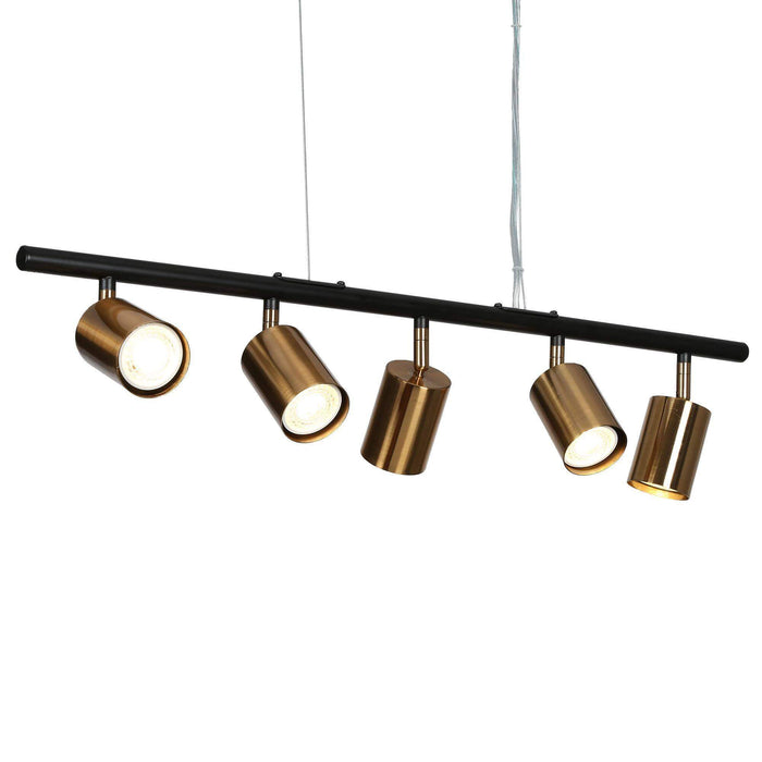 Serrul 5-Light Black And Gold Island Light
