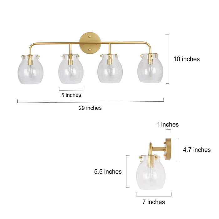Canina 4-Light Gold Bathroom Vanity Light