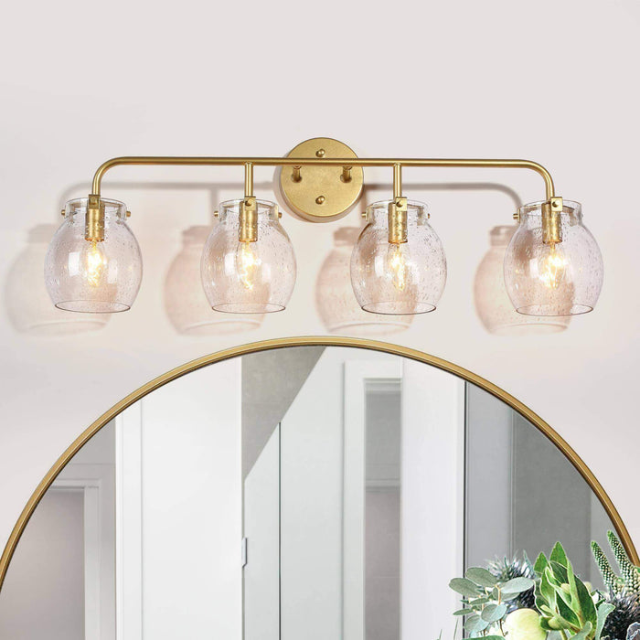Canina 4-Light Gold Bathroom Vanity Light