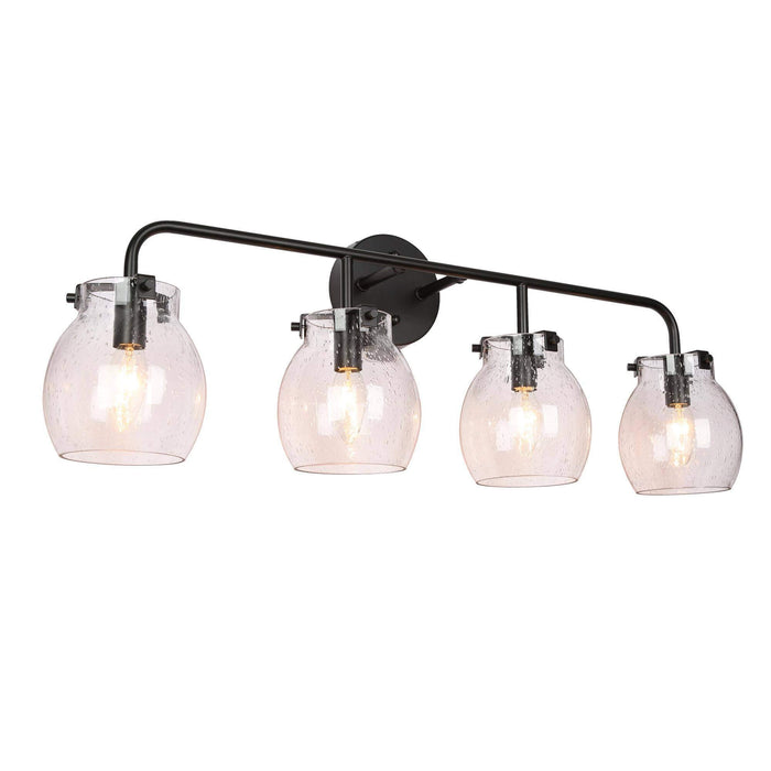 Canina 4-Light Black Bathroom Vanity Light