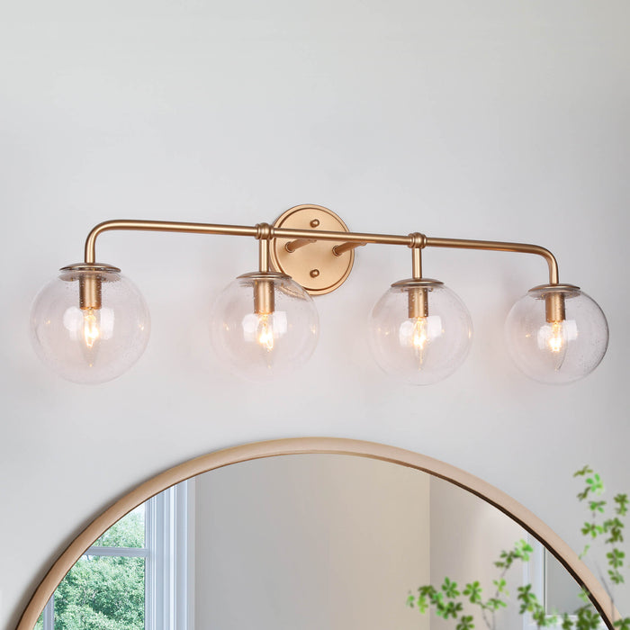 Thalum 4-Light Gold Bathroom Vanity Light