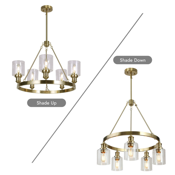 Arlimu 5-Light Brass Chandelier