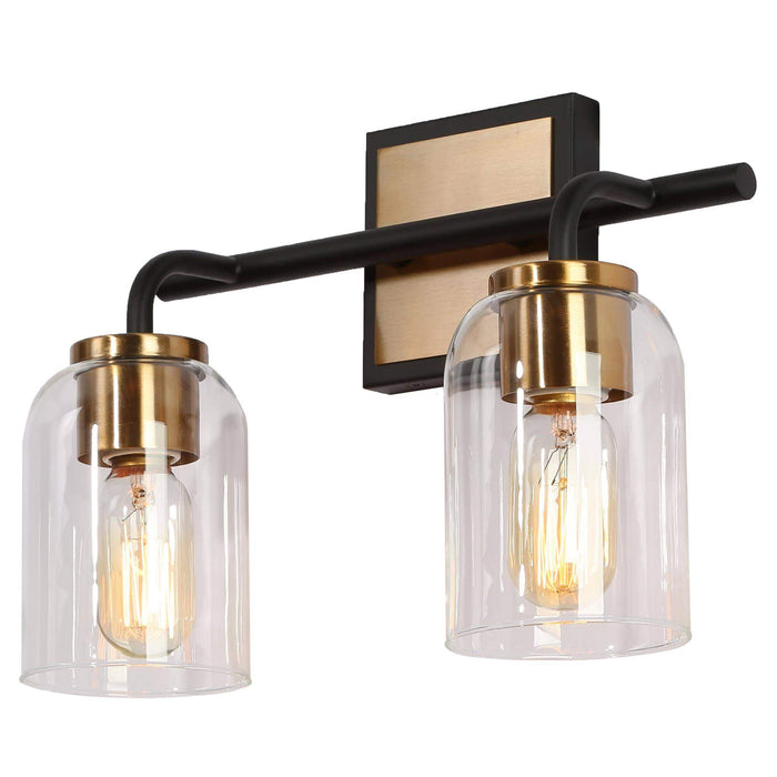 Ephedra 2-Light Black and Brass Bathroom Vanity Light