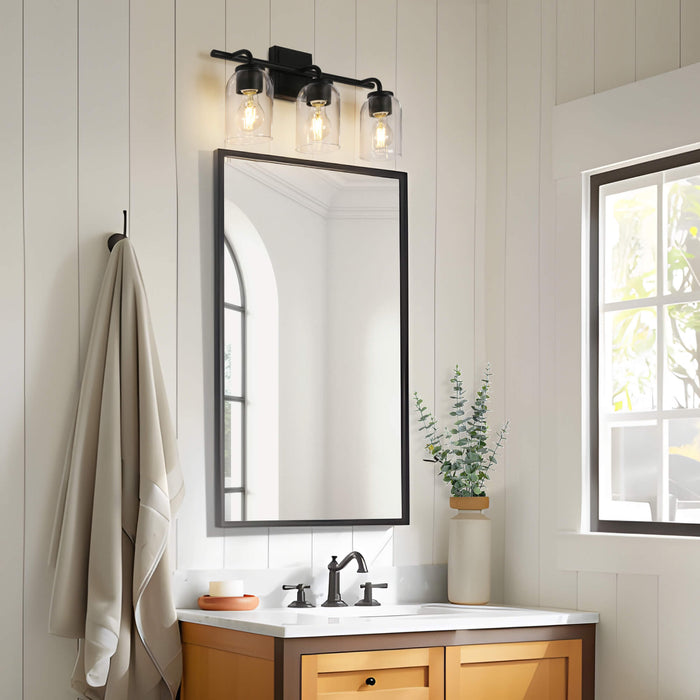 Sovelle 3-Light Black Bathroom Vanity Light