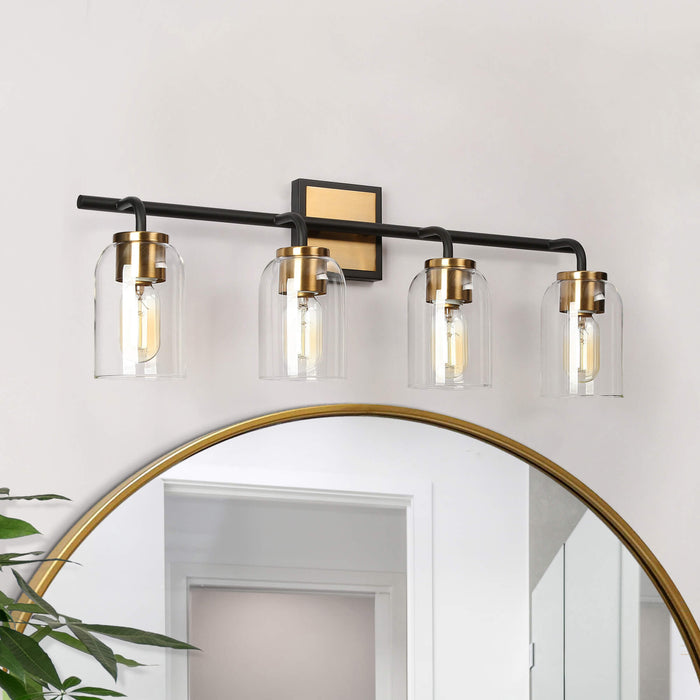 Ephedra 4-Light Black Bathroom Vanity Light