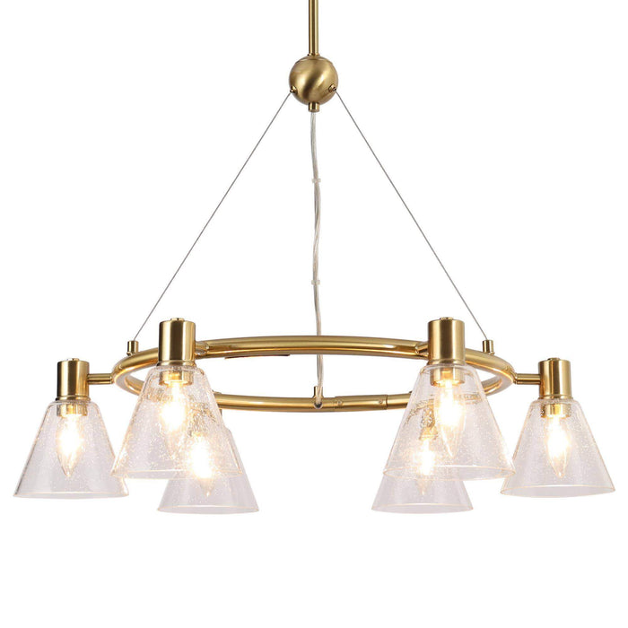 Sylvene 6-Light Brass Chandelier