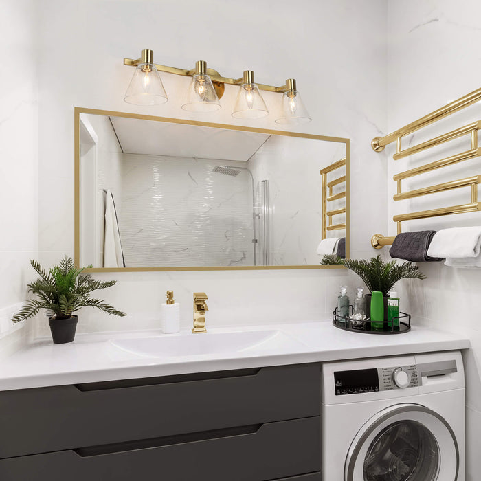Sylvene 4-Light Brass Bathroom Vanity Light
