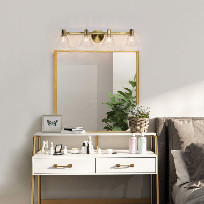Sylvene 4-Light Brass Bathroom Vanity Light