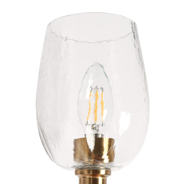 Fupoto 3-Light Black and Brass Bathroom Vanity Light