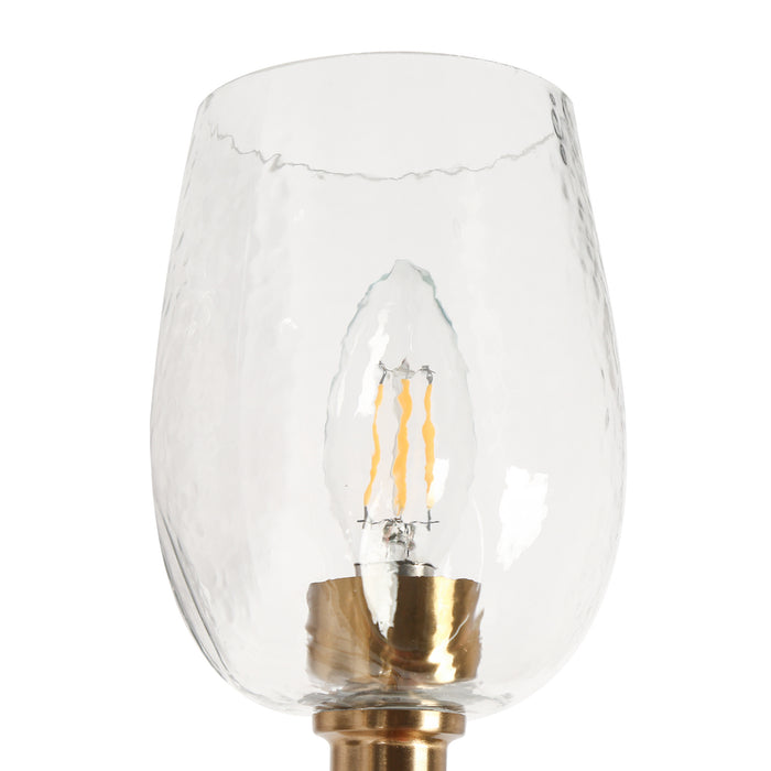 Fupoto 4-Light Black and Brass Bathroom Vanity Light