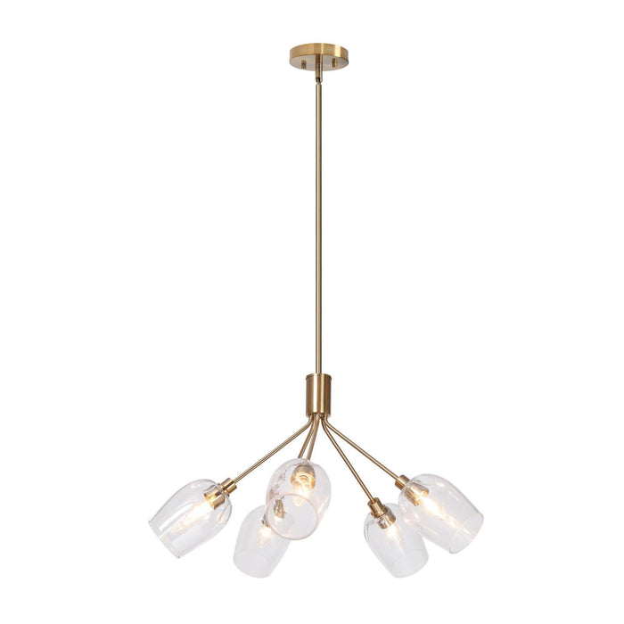 Fupoto 5-Light Brass Chandelier
