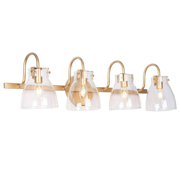 Scropis 4-Light Gold Bathroom Vanity Light