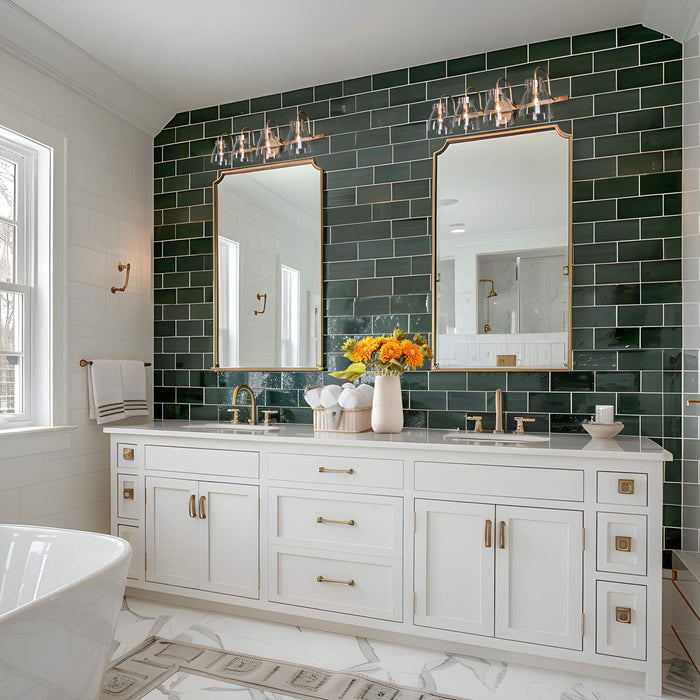 Scropis 4-Light Gold Bathroom Vanity Light