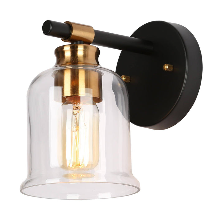 Chayote 1-Light Black and Brass Wall Sconces