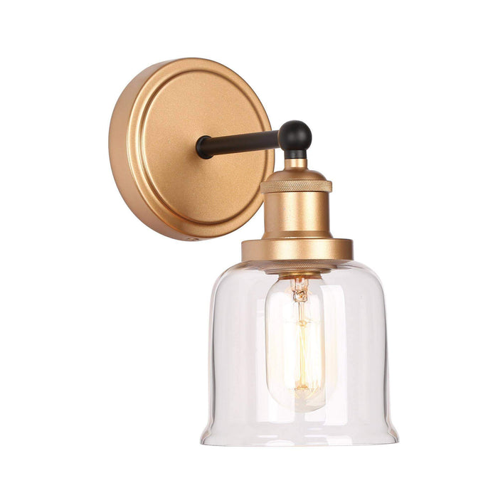 Hengra 1-Light Black and Gold Wall Sconce