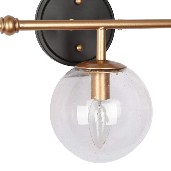 Thalum 3-Light Black and Brass Bathroom Vanity Light